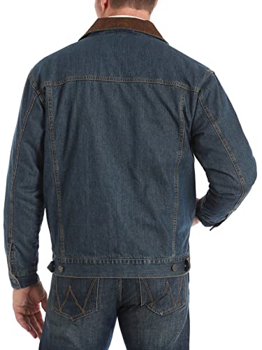 Wrangler Men's Concealed Carry Blanket Lined Denim Jacket, Indigo, X-Large