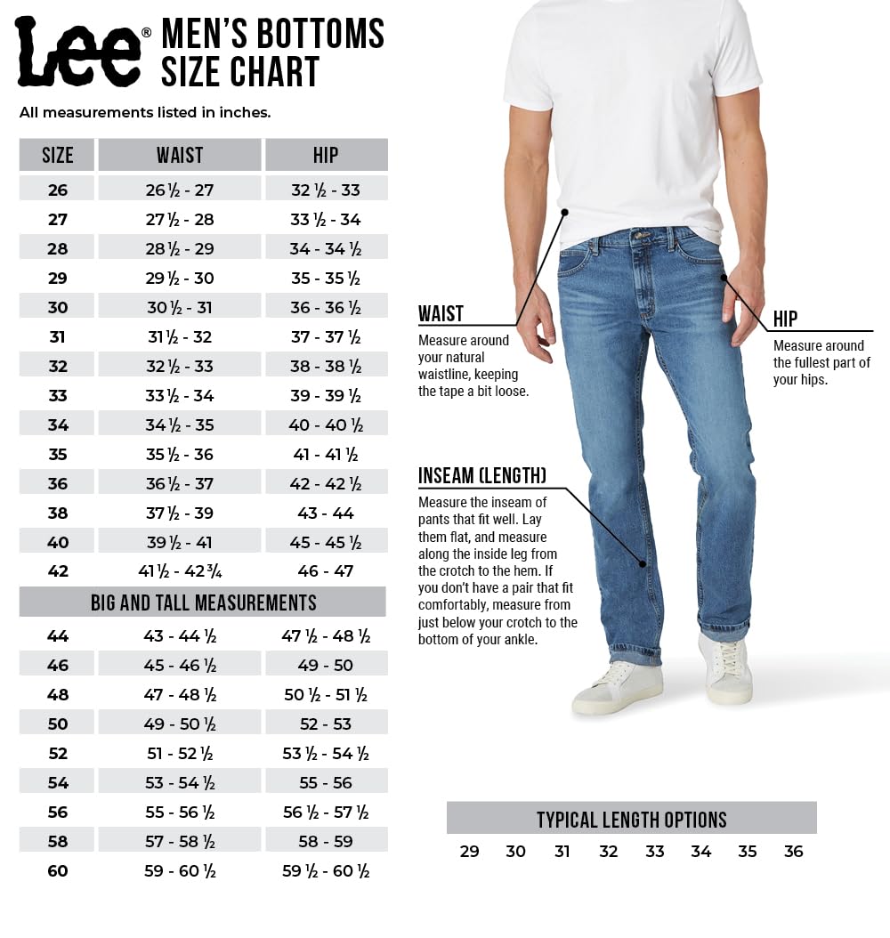 Lee Men's Extreme Motion Straight Taper Jean Scott 35W x 32L