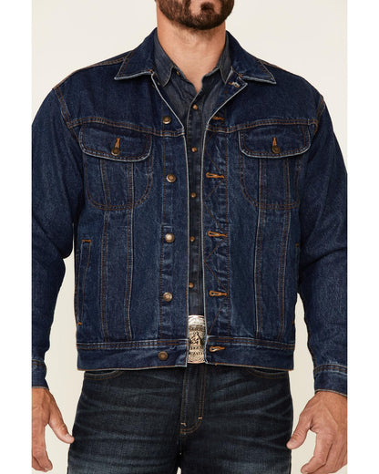 Wrangler Men's Rugged Wear Unlined Denim Jacket, Vintage Indigo, Small