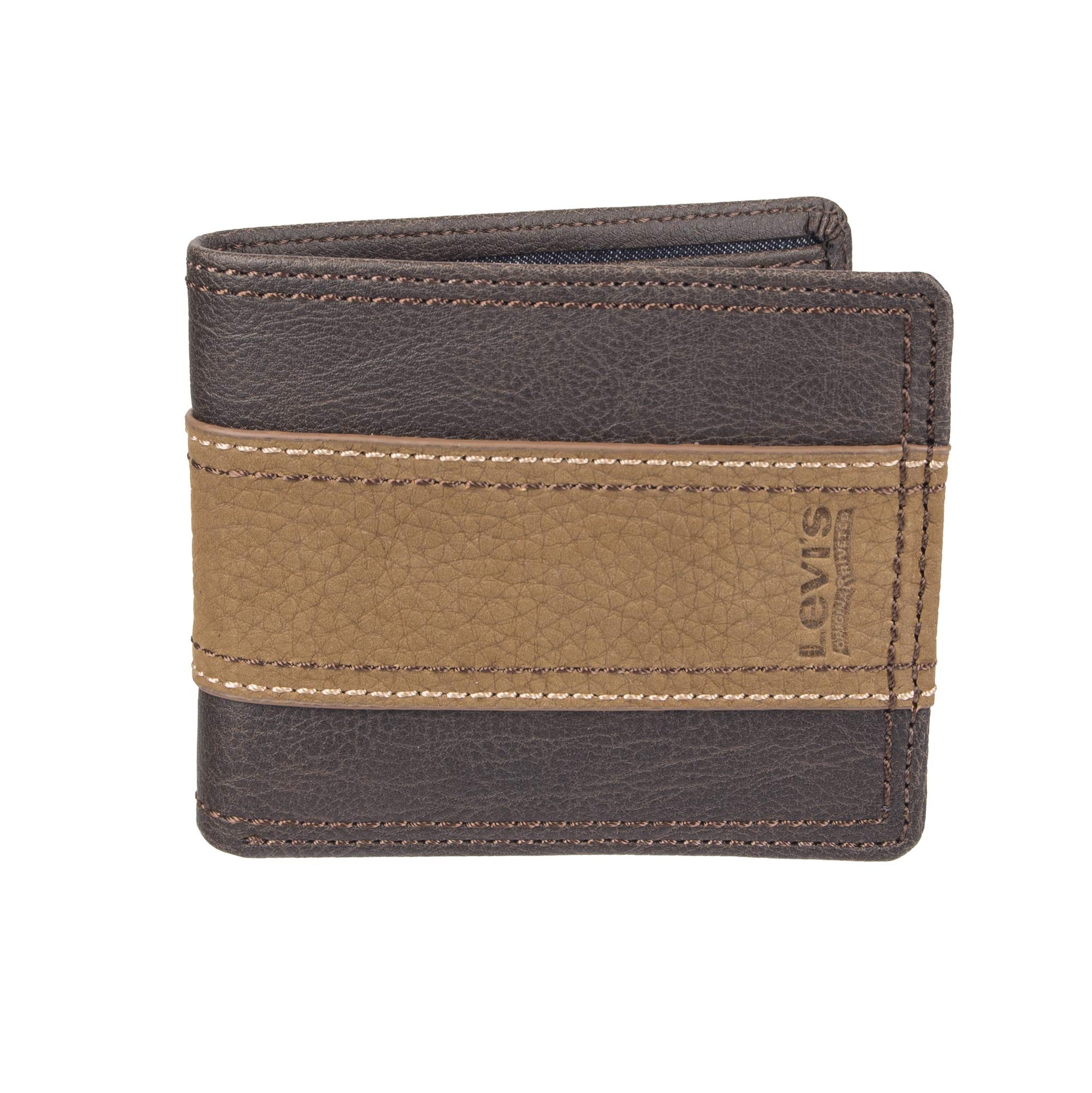 Levi's Men's RFID Wallet, Brown Traveler, One Size