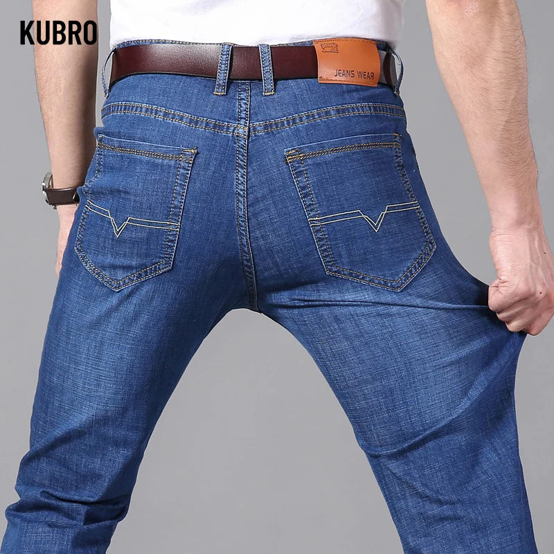 KUBRO Men's Jeans Summer Thin Pants