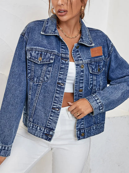 Collar Loose Denim Jacket Women