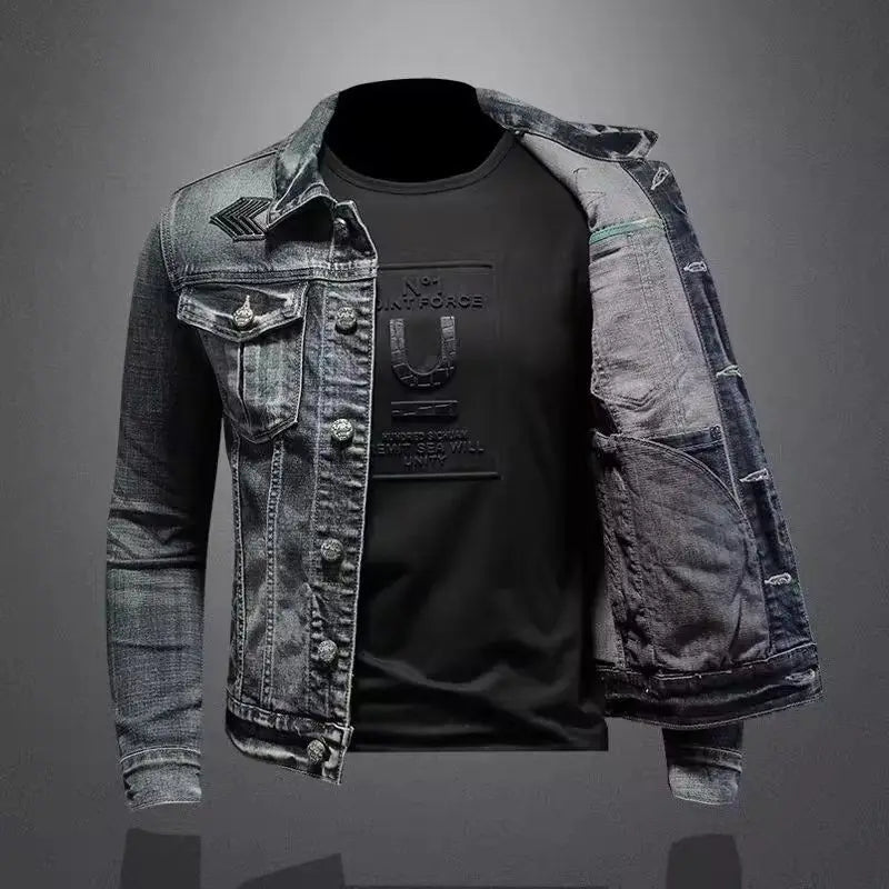 Men's Vintage Denim Jacket High Street