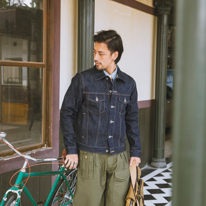 Selvedge Denim Trucker Jacket Men's